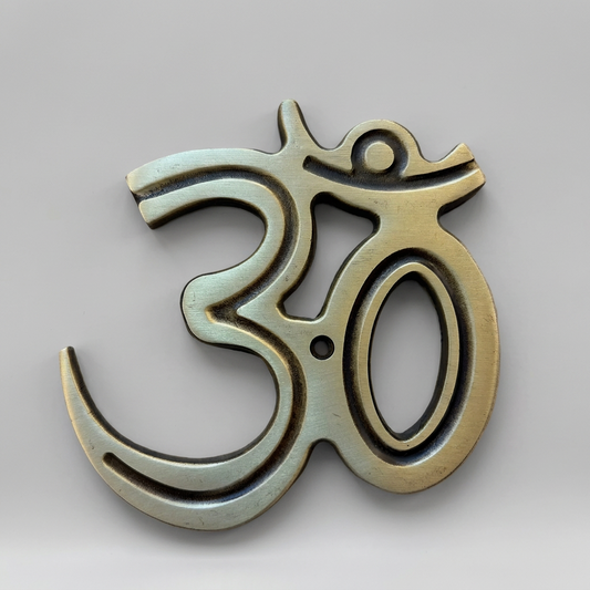 Brass OM God Status 90x90mm Coffee Antique Finish PP