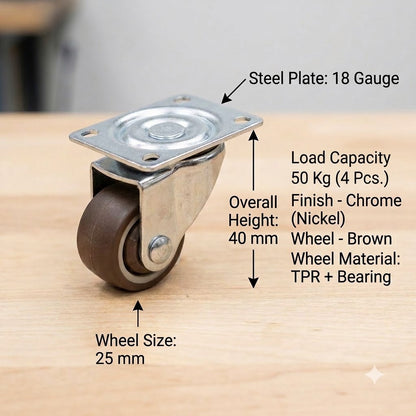 Puff Caster Wheel 1 inch Set(4 pcs) A92 AWL