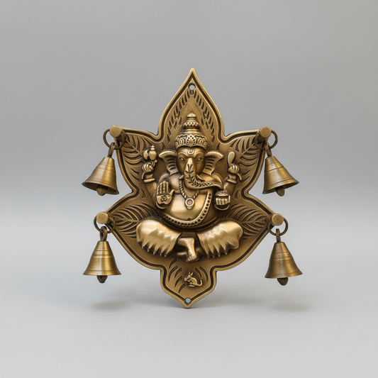 Kamal Ganpati Ji 185x172mm Brass Material Antique Finish PP