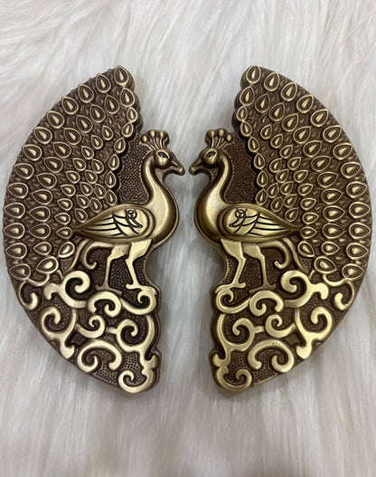 Brass Double Door Handle Mor Coffee Antique Finish Set(2 pcs) PBH201 PP