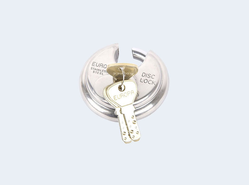 Europa Disc lock SS Finish P370SSTW Twin Blister Pack Common Key