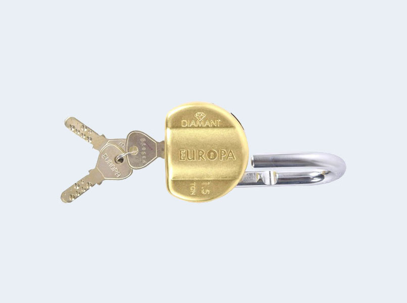 Europa Diamant Padlock Model L358BM  Lock 9.5mm Shackle 58mm