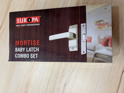 Europa Mortise Baby Lock Latch Combo Set 749SS Model B526B749SS Plate Latch 5"inch SS Finish