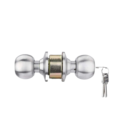 Godrej Door Cylindrical Lock Classic Cylindrical Lock with Key SS Finish 60mm Code 5808
