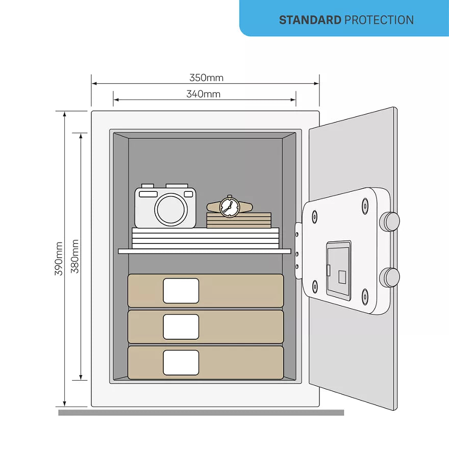 Yale YEC/390/DB3 40 Liters Digital Electronic Safe Locker
