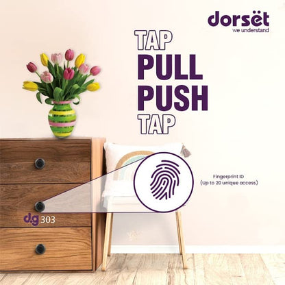 Dorset Digital Fingerprint Digital Drawer Lock code DG303 Black