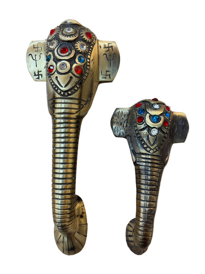 Brass Door Handle Ganesh Antique