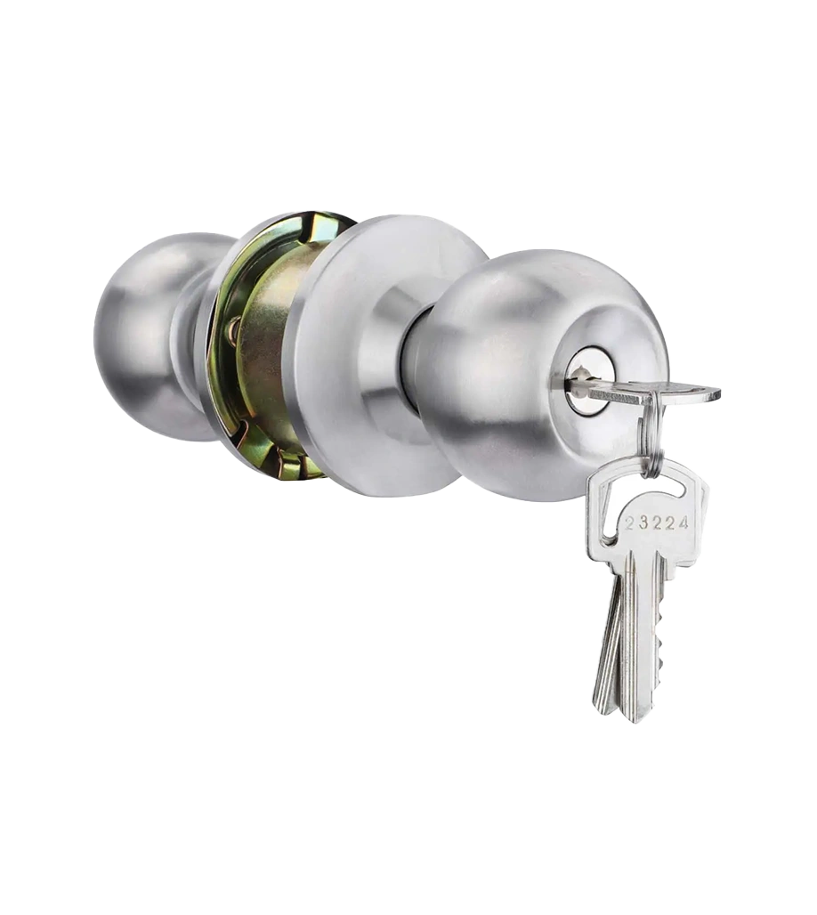 Godrej Door Cylindrical Lock Classic Cylindrical Lock with Key SS Finish 60mm Code 5808