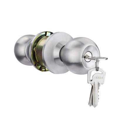 Godrej Door Cylindrical Lock Classic Cylindrical Lock with Key SS Finish 60mm Code 5808
