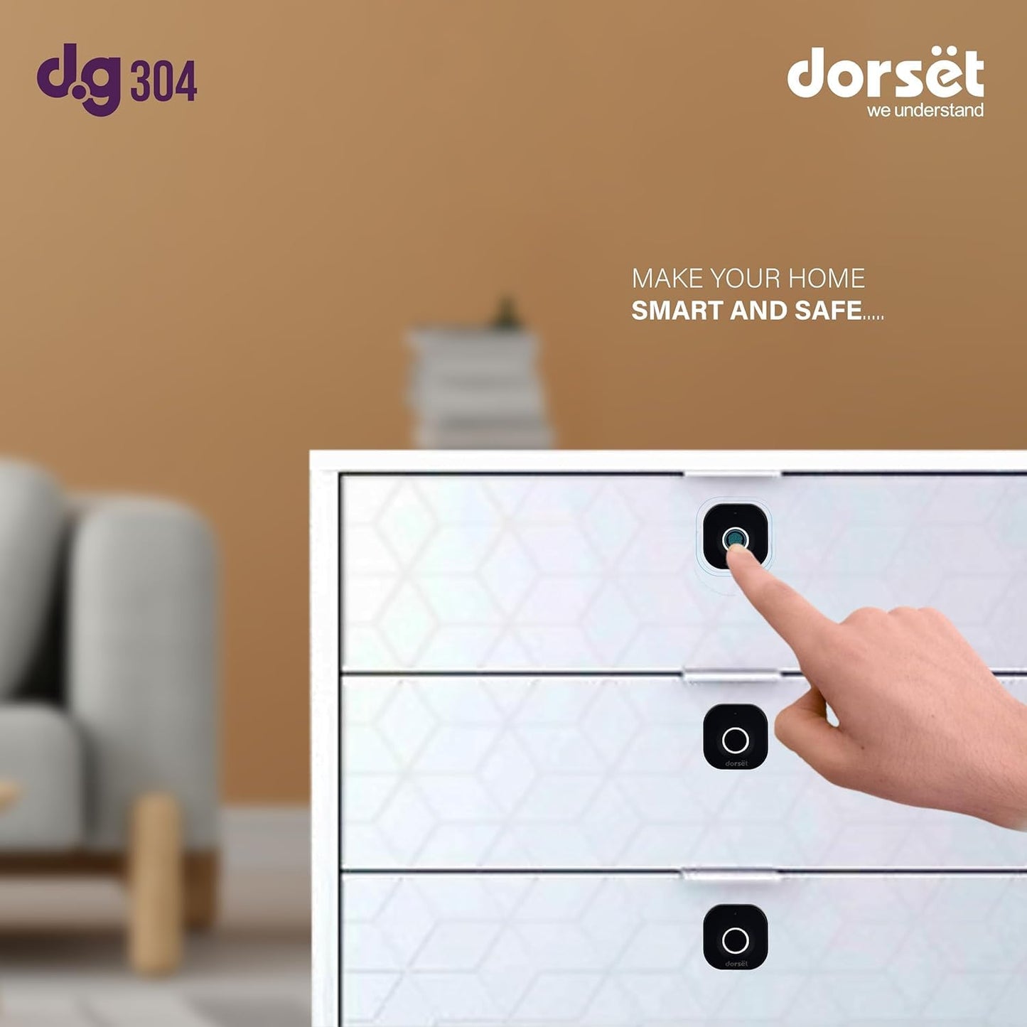 Dorset Digital Drawer Lock ZAP DG304 Black