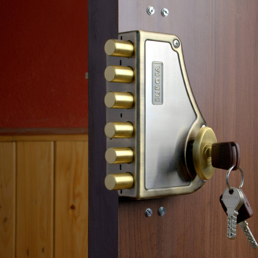 Europa Main Door Lock H341AB Hexabolt Antique Finish