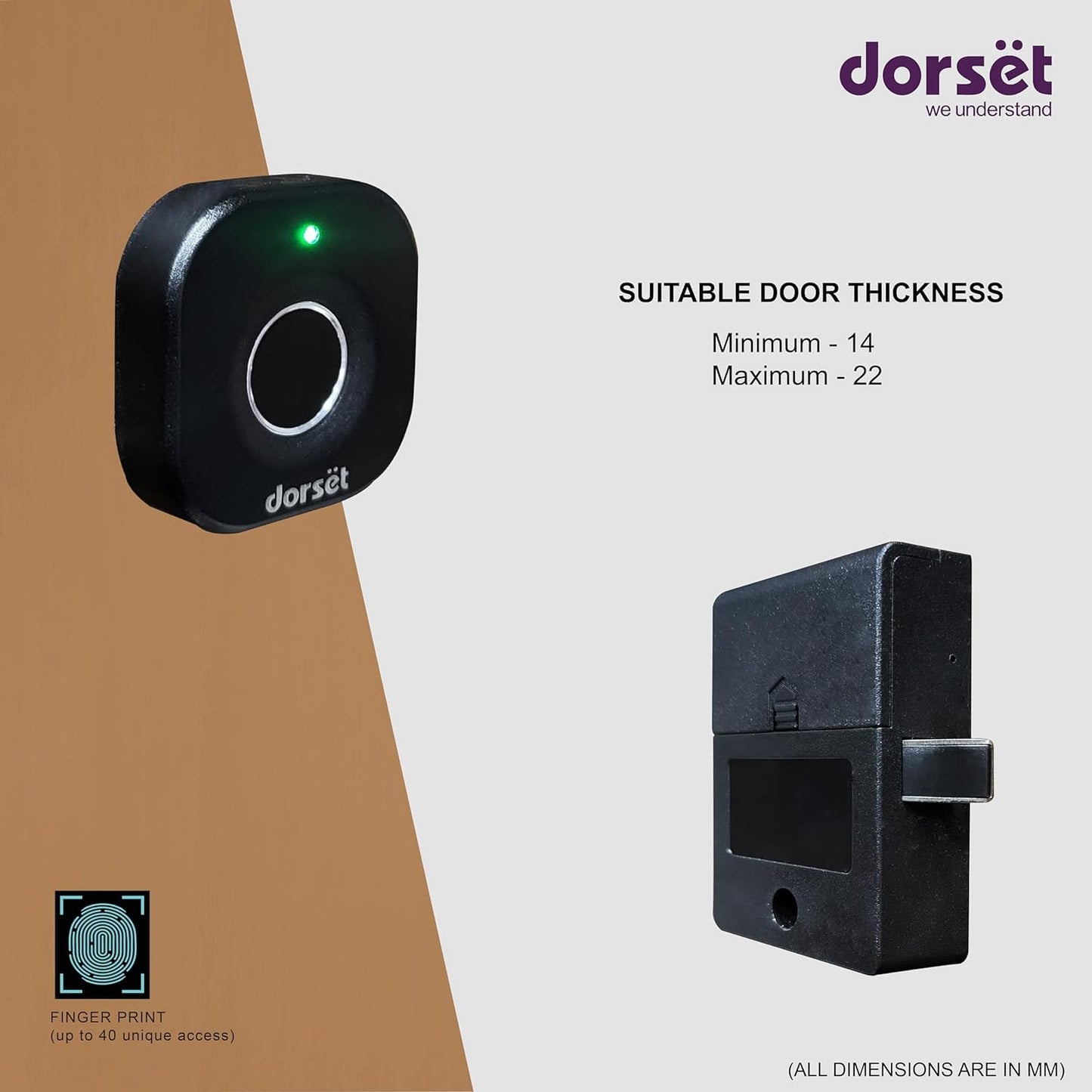 Dorset Digital Drawer Lock ZAP DG304 Black