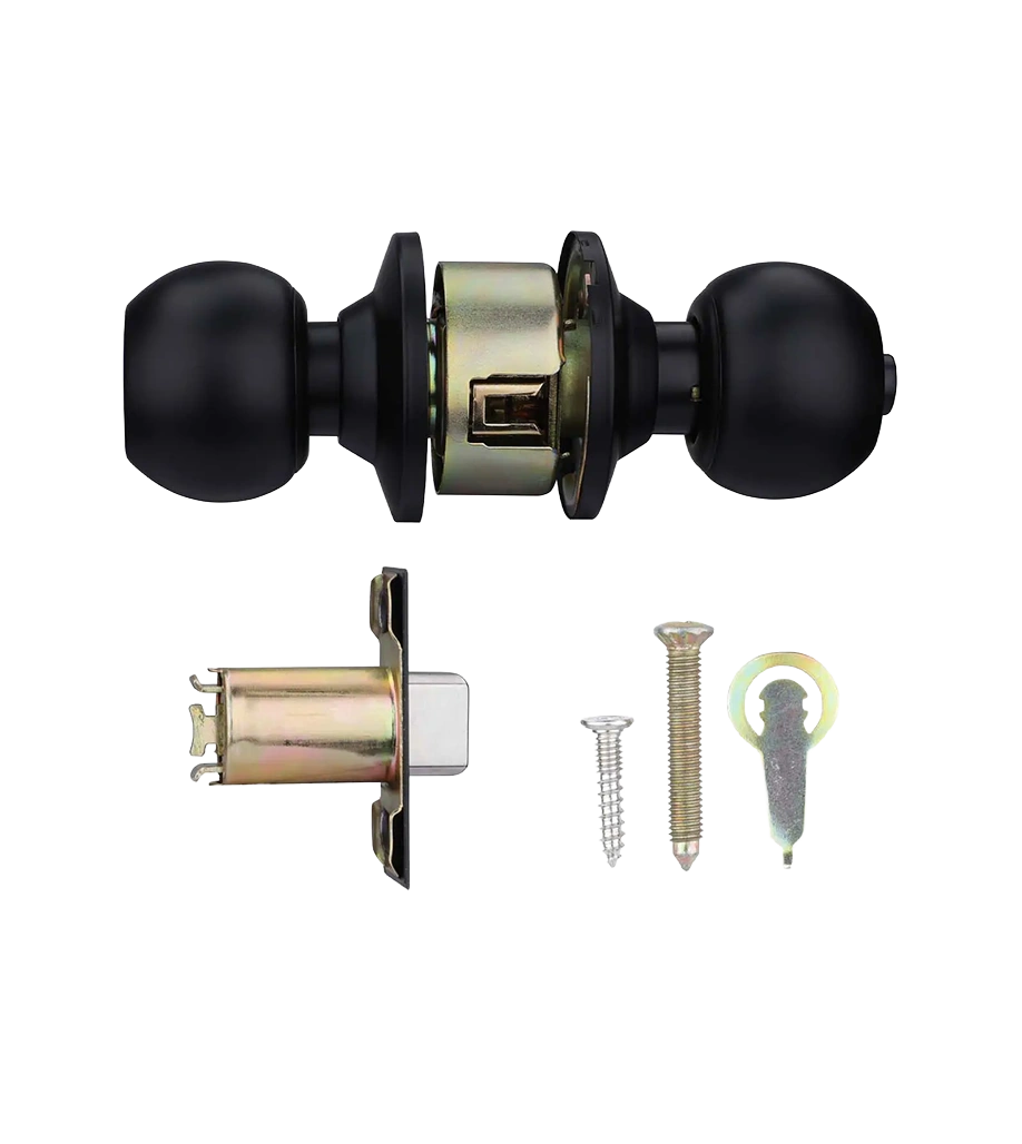 Godrej Classic Cylindrical Locks - with Key (60 mm) Model 5838  Matte Black Finish