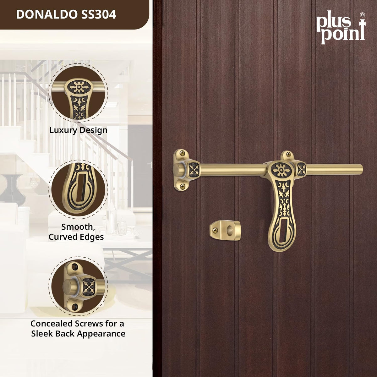 Aldrop Donaldo 12x200mm Set SS 304 Material Coffee Antique Finish PP