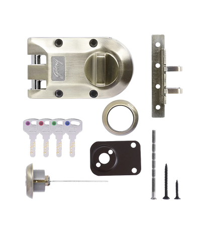 Godrej Main Door Rim Lock Ultra XL+ Vertibolt 1CK Antique Brass Finish Code 6003