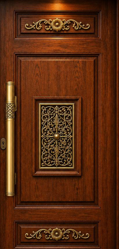 Brass Decorative Plate 14”X7”Antique Finish for Wooden Main Door C2