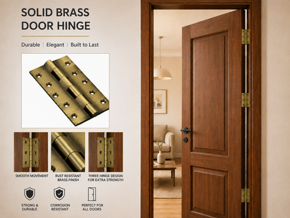 Brass Rly. Hinges 6"x1.1/8"x5/32 Brass Material Antique Finish B221 DRT