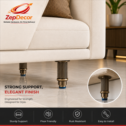 Sofa Leg 6" (Dia 50mm) 1580 DRT