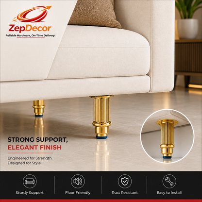 Sofa Leg 6" (Dia 50mm) 1580 DRT