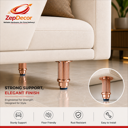 Sofa Leg 4" (Dia 50mm) 1580 DRT