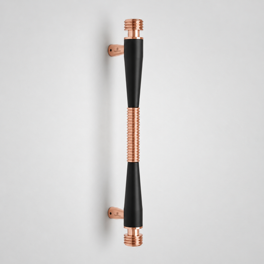 Door Pull Handle PSH309 300mm SS Material Black Matt PVD Rose Gold Mirror Finish (BLK/PVD RGDmir) PP