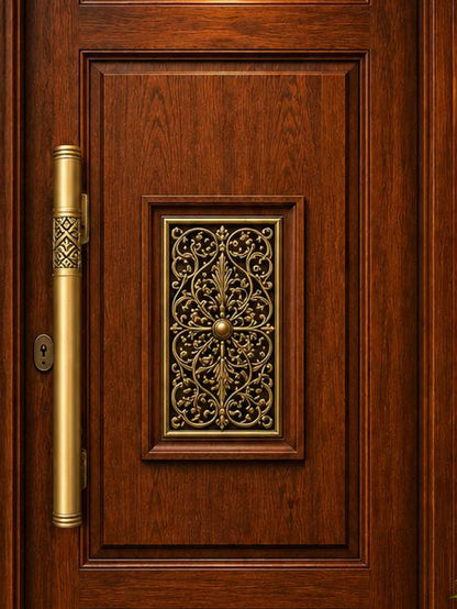 Brass Decorative Plate 14”X7”Antique Finish for Wooden Main Door C2
