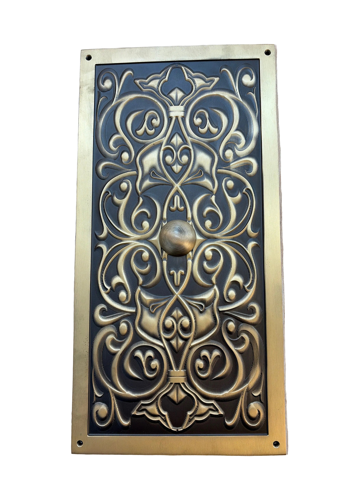 Brass Decorative Plate 14”X7”Antique Finish for Wooden Main Door C2