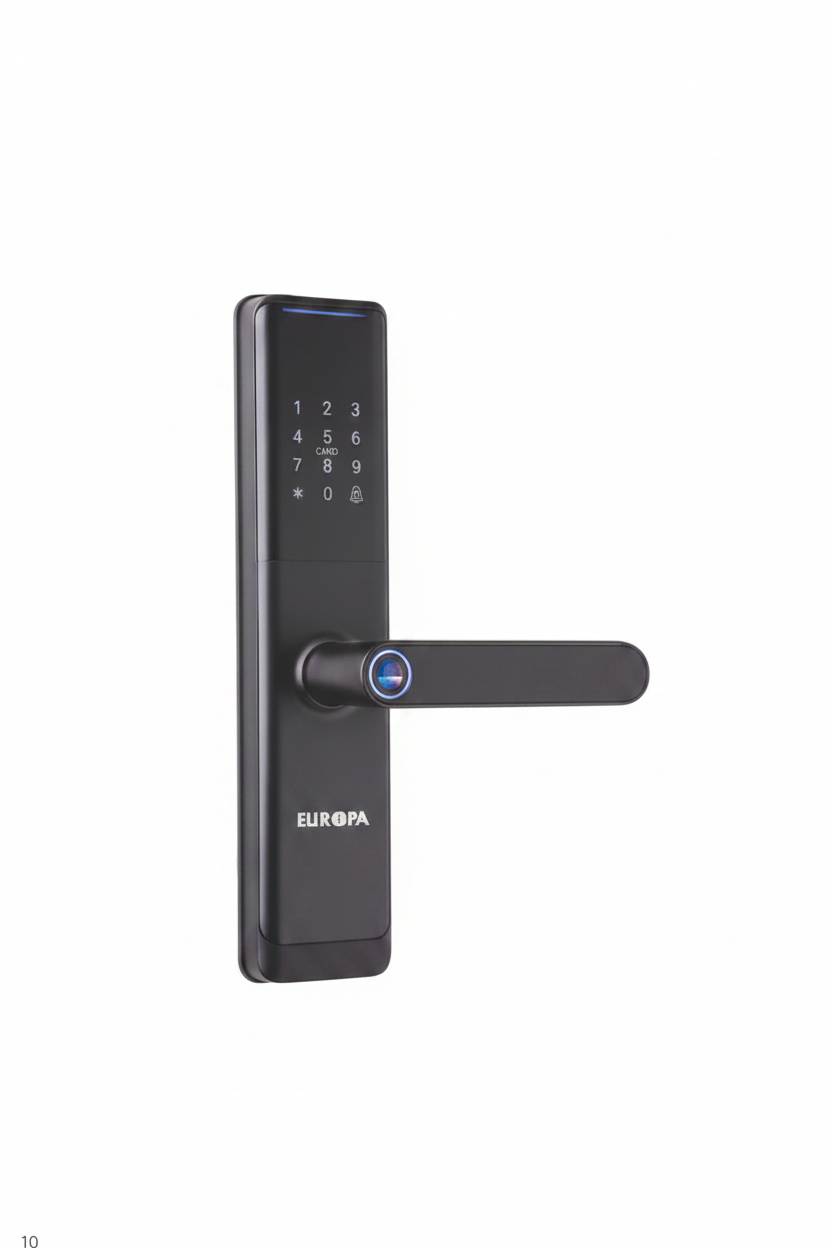 Europa Electronic Door Lock Model L3A Lock Code EML1110MB Matt Black
