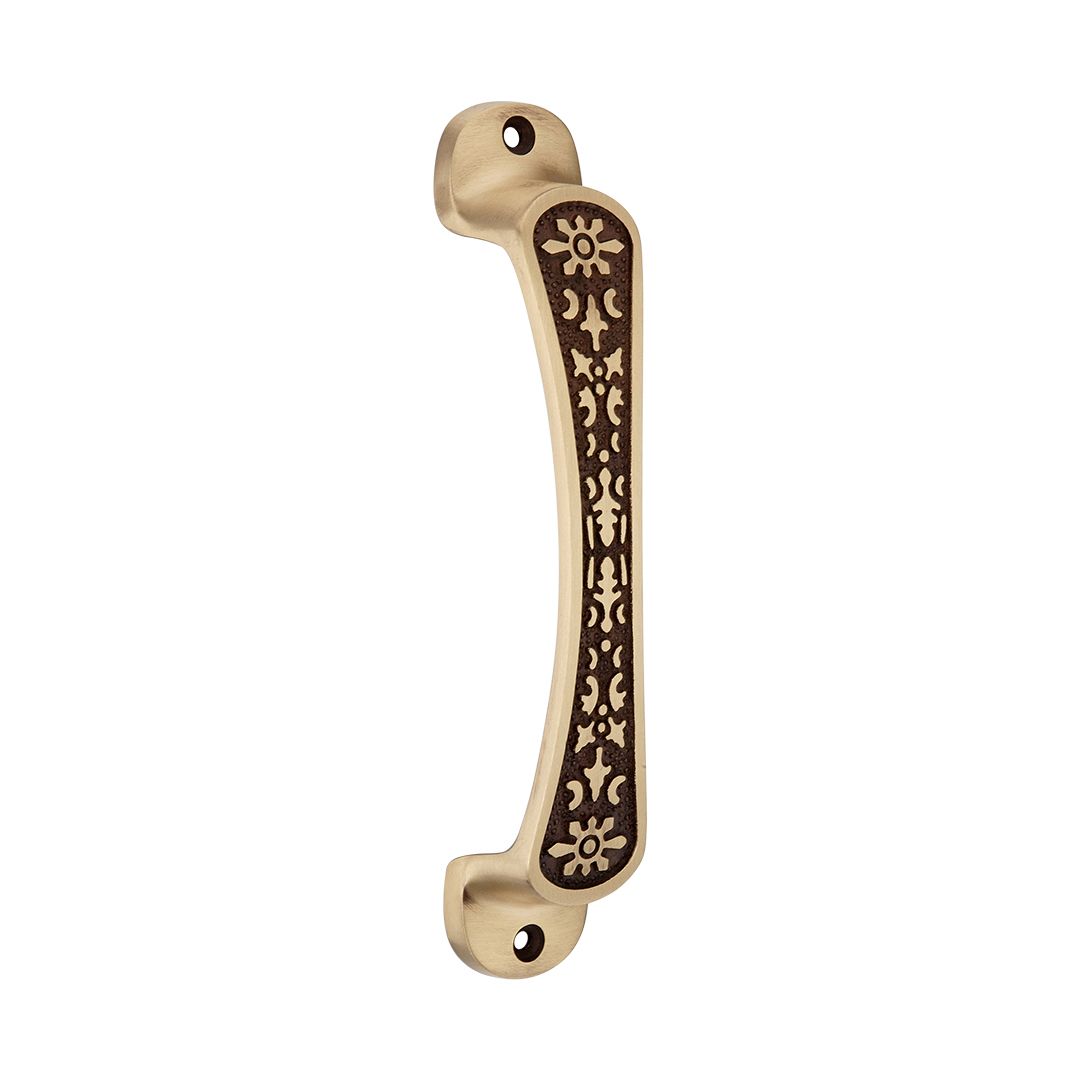 Brass Door Front Screw Handle Elando Antique Finish size 150mm PP