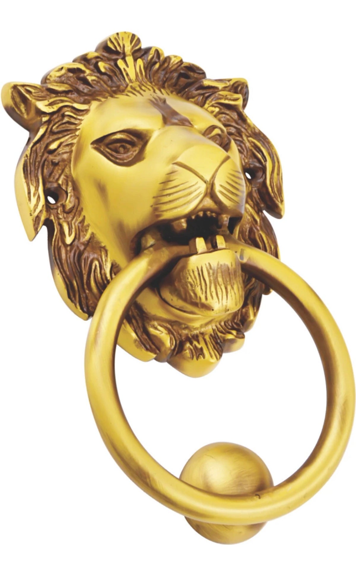 Door Knocker Lion 115mm Brass Material Coffee Antique Finish PP