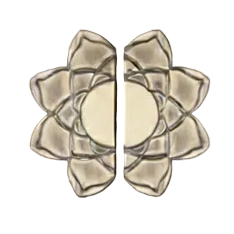 Double Door Handle Star 6" Set Brass Material Antique Finish PP