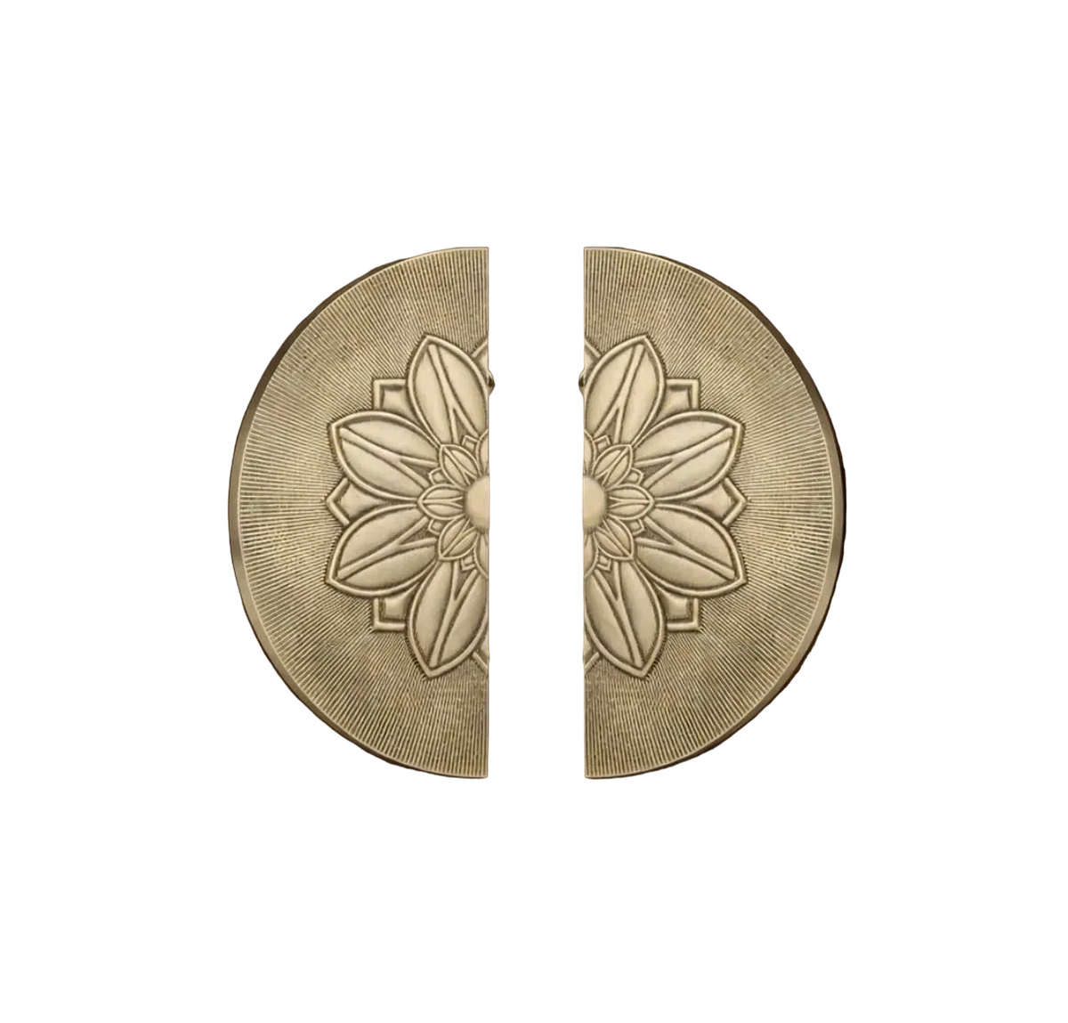 Double Door Handle Rose 6" Brass Material Antique Finish PP