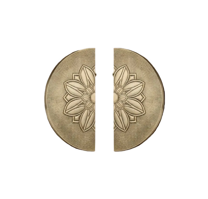 Double Door Handle Rose 6" Brass Material Antique Finish PP