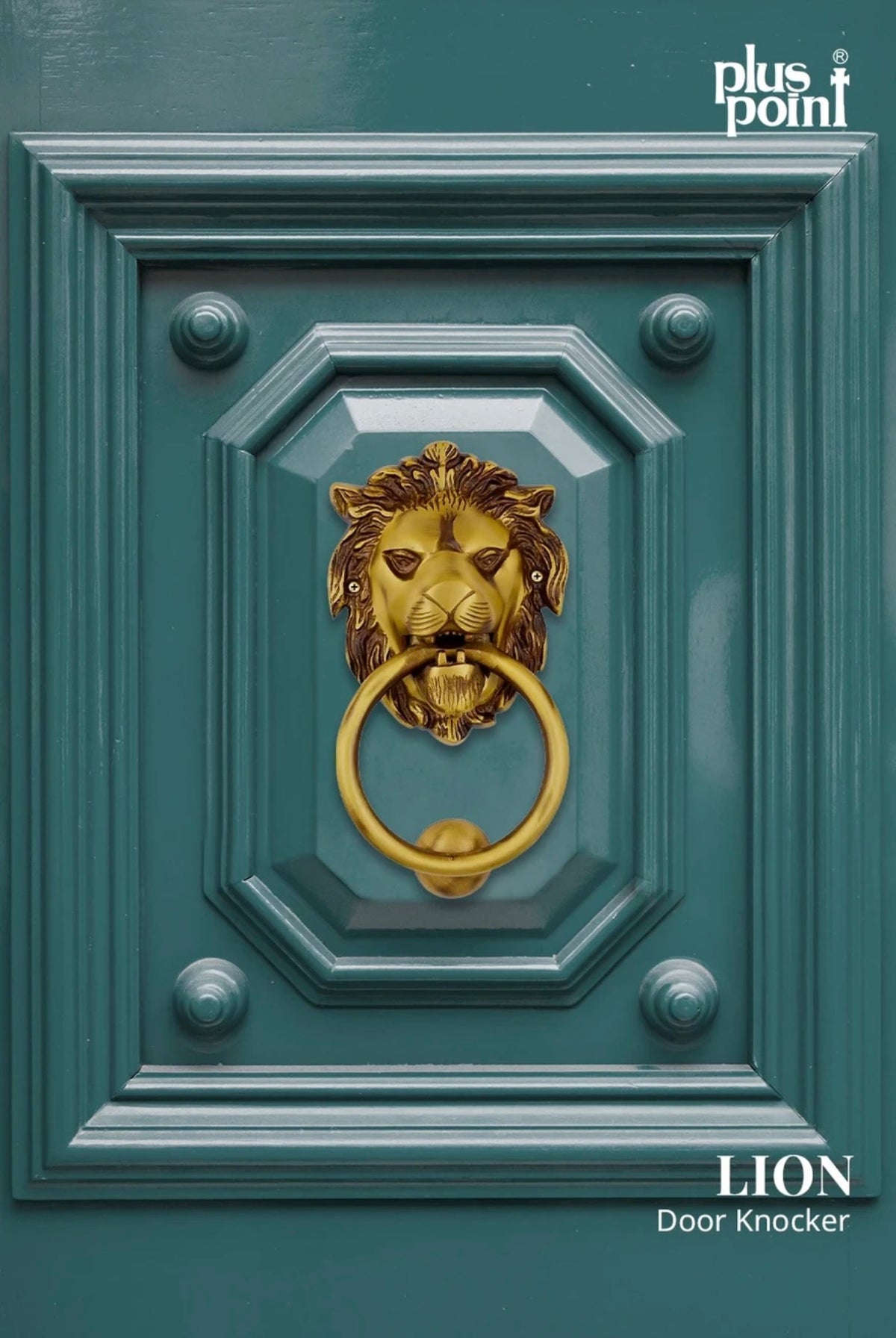 Door Knocker Lion 115mm Brass Material Coffee Antique Finish PP