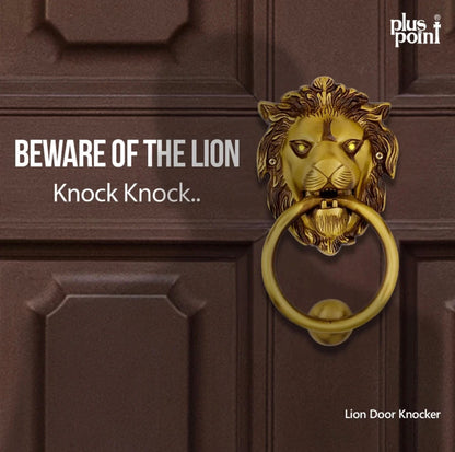 Door Knocker Lion 115mm Brass Material Coffee Antique Finish PP