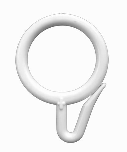 Plastic Curtain Ring Hook White