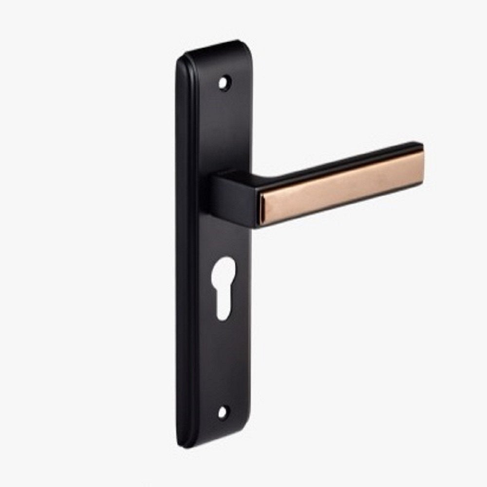 Dorset Mortise Lock Kaira Black Rose Gold Finish