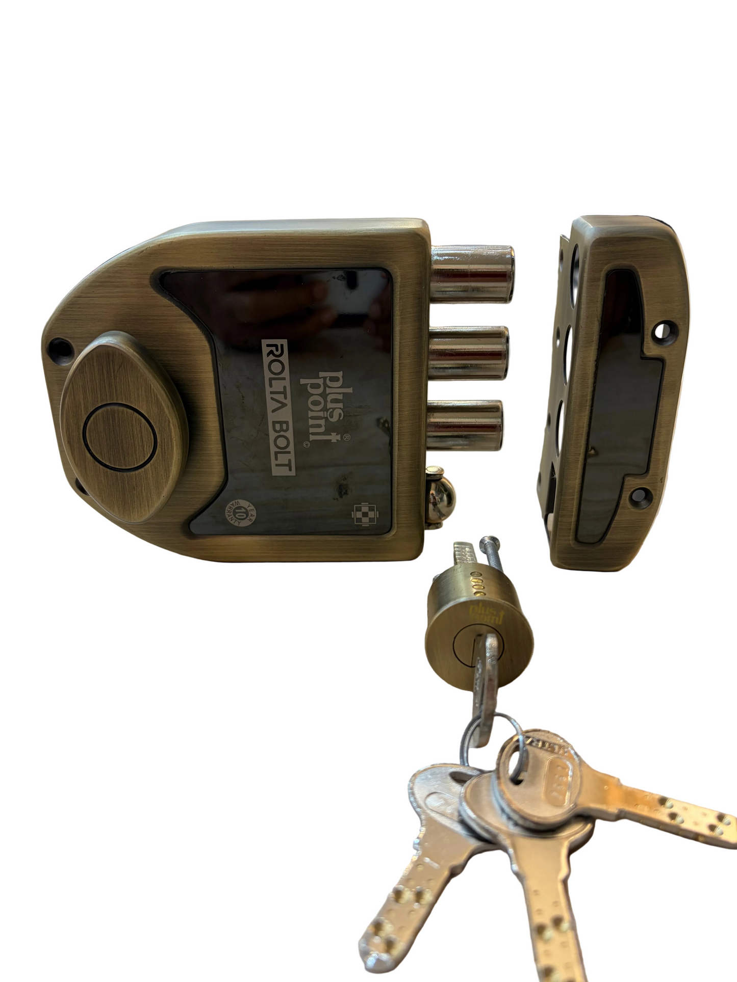 Rolta Bolt Main Door Lock SSK Matt Antique Brass Finish MDL120 PP