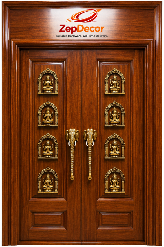 Ashta Laxmi 4" Brass Material Antique Finish (8pcs Set) BS