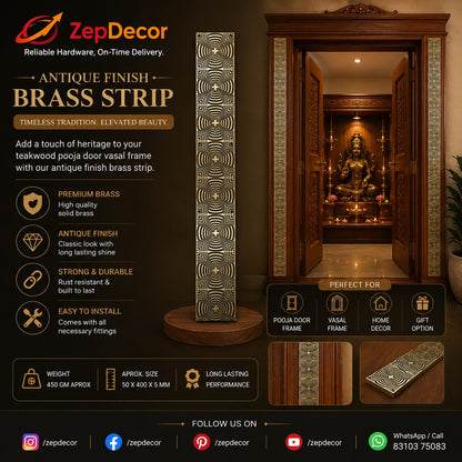 Brass Strip Antique Finish 50x400x5mm DSP10 PP