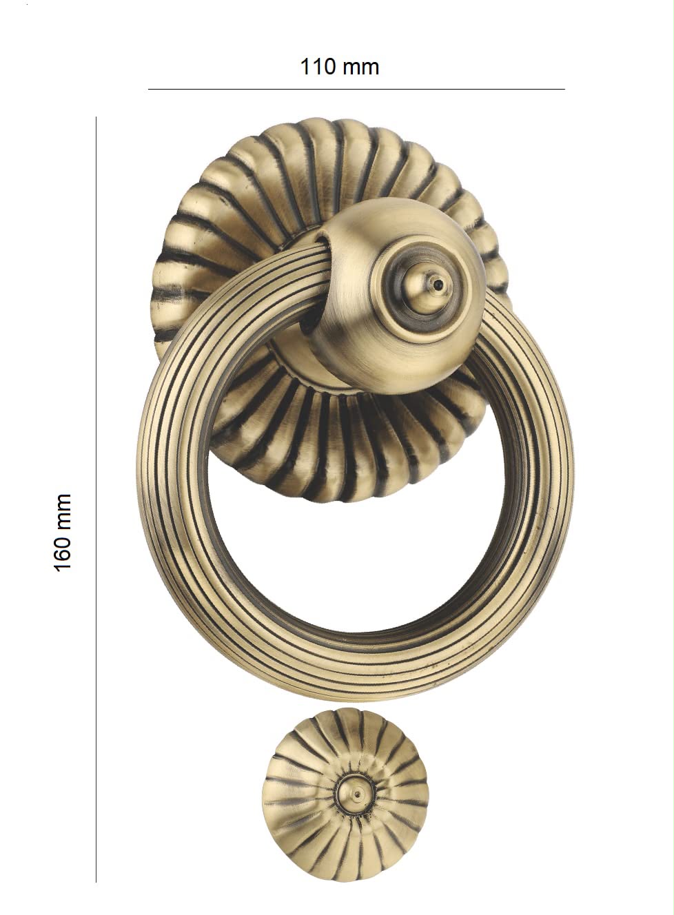 Door Knocker Brass Antique Finish