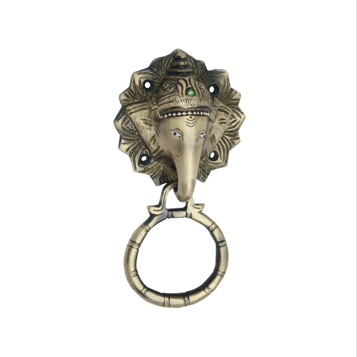 Door Knocker Mandir Ganesh Brass Antique Finish