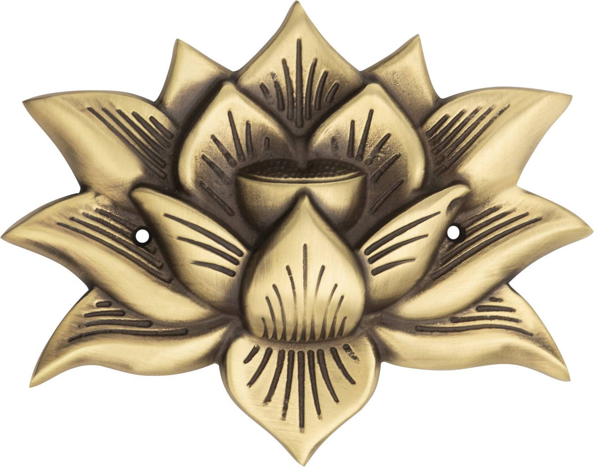 Brass Lotus Statues 150mm Coffee Antique Finish PP