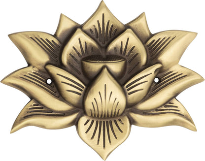 Brass Lotus Statues 150mm Coffee Antique Finish PP