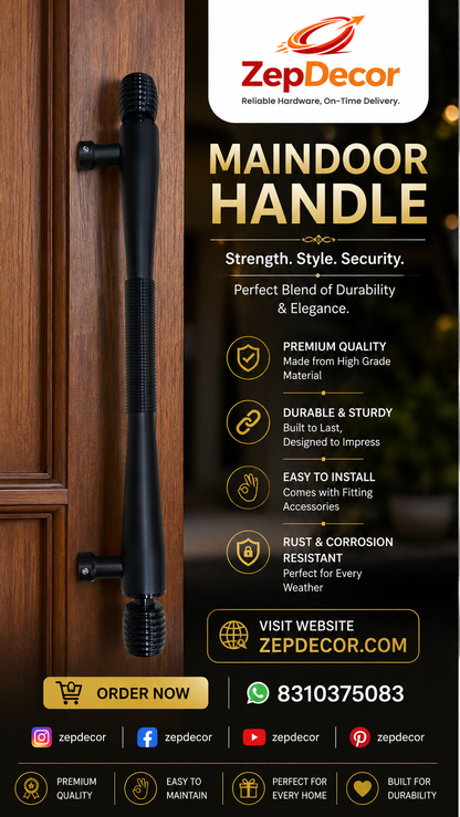 Main Door Handle 12" Stainless Steel Material 810 DRT