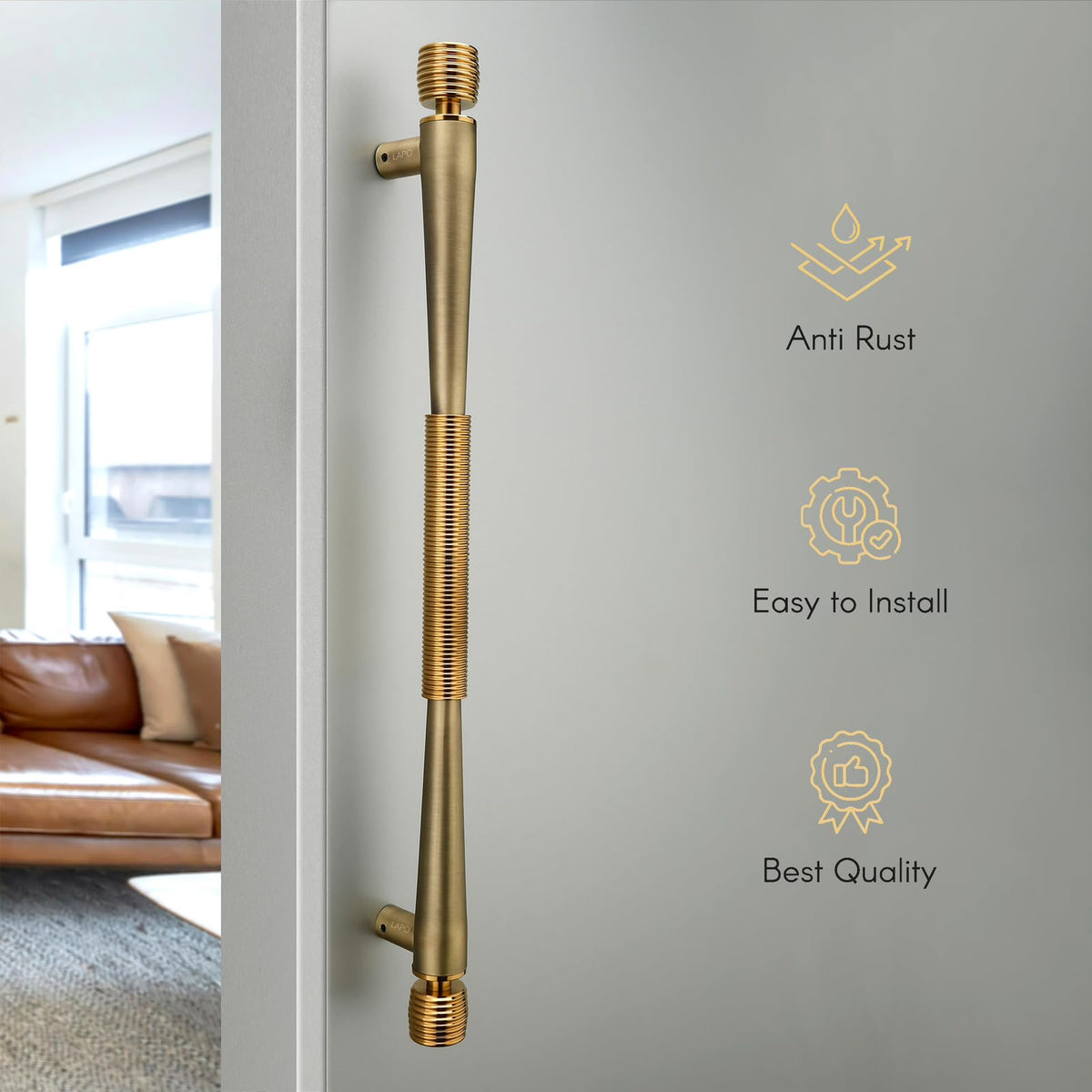 Main Door Handle 12" Stainless Steel Material 810 DRT