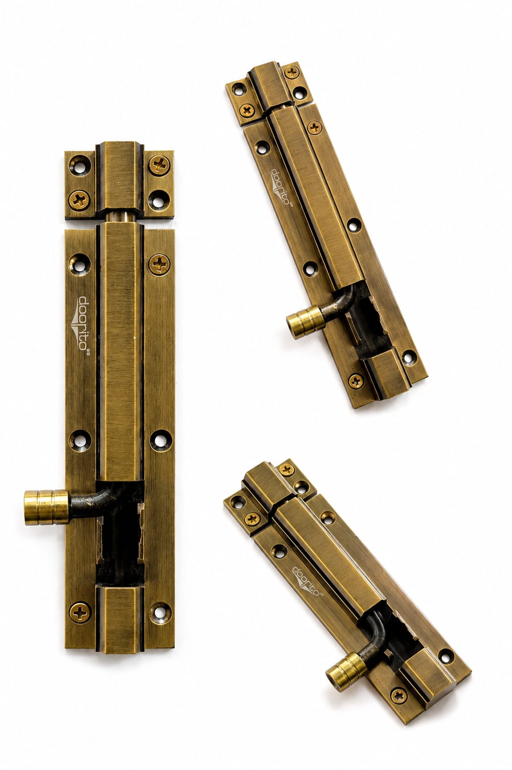 Tower Bolt 12mm Hex One-Piece-SS-Rod (Joint Less) Size 4" Aluminium Material Antique Finish A036 DRT