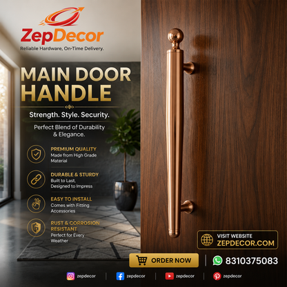 Door Pull Handle PSH305 300mm SS Material Rose Silk Double Tone Finish (RSLD) PP
