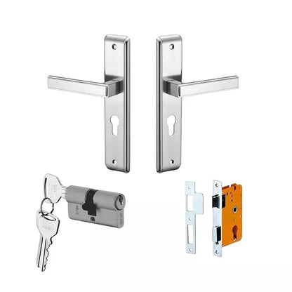 Dorset Mortise Lock Set Kaira Silver Chrome
