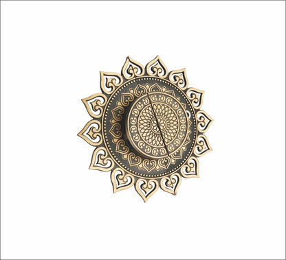 Door Handle BS Daisy 12" Set Brass Material Antique Finish